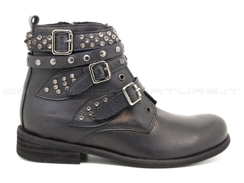 Felmini anfibi con borchie donna nero