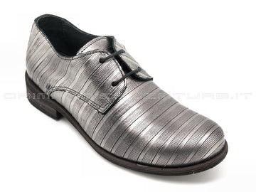 Felmini scarpe derby stringate donna argento