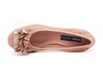Frau scarpa camoscio con zeppa donna rosa