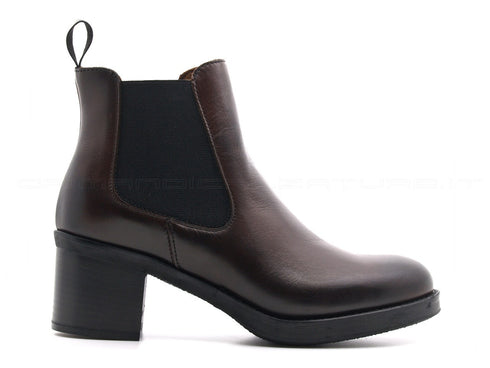 Frau stivaletti beatles pelle liscia donna marrone