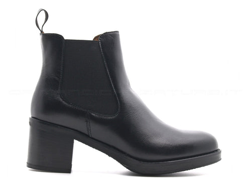 Frau stivaletti beatles pelle liscia donna nero