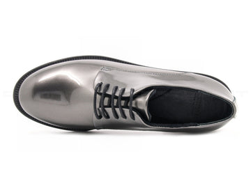 Frau scarpe derby pelle reflex donna argento