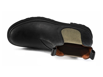 Frau uomo chelsea boots invernali nero