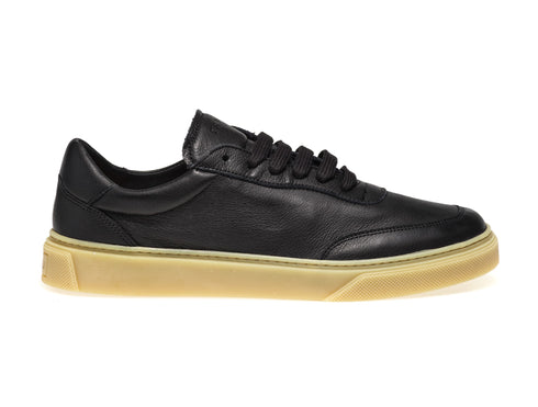 Frau uomo scarpe basse stringate in pelle 28R6-NERO nera 