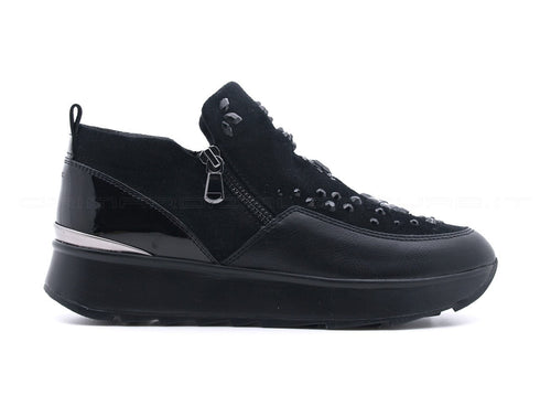 Geox donna gendry slip-on con zip donna nero