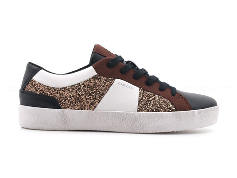 Geox donna warley sneakers glitter donna oro
