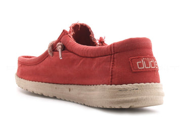 Hey dude wally washed scarpe uomo uomo rosso