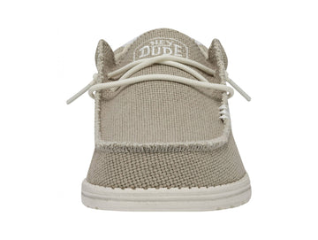 Hey Dude Mens Shoes Wally Braided Off White