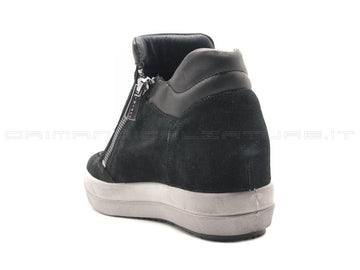 Igi&co sneakers 2 zip con microstrass donna nero