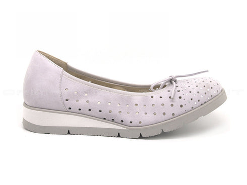 Melluso ballerine con zeppa donna grigio