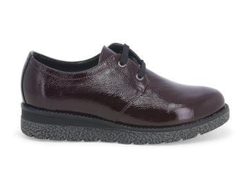 Melluso donna stringate pianta larga in vernice K91700B-216787 bordeaux