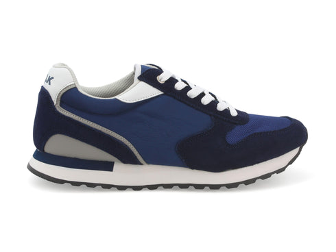 Melluso uomo sneakers in tessuto e camoscio blu U93322-211937
