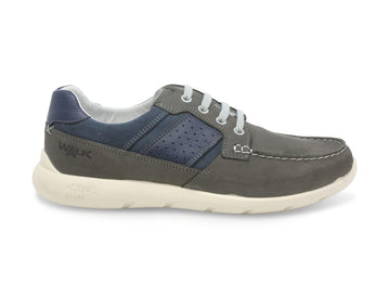Melluso uomo scarpe barca in nabuk grigio U15468B-211302