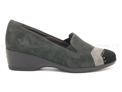 Melluso scarpe accollate zeppa donna grigio