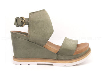 Mjus sandali con zeppa donna kaki