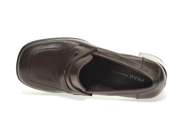 Frau high heel leather loafers with platform