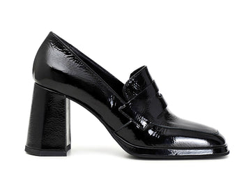 CafèNoir mocassini tacco alto tomaia pelle nera C1LA3111-N001
