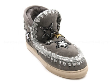 Mou sneakers mini eskimo con stelle donna grigio