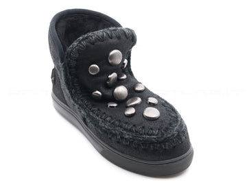 Mou sneakers eskimo round stud & metallic donna nero
