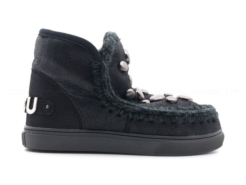 Mou sneakers eskimo round stud & metallic donna nero