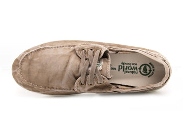 Natural world eco scarpa stringata uomo beige
