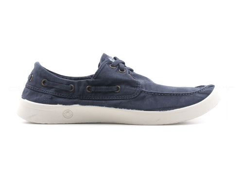 Natural world eco scarpa barca estiva uomo blu