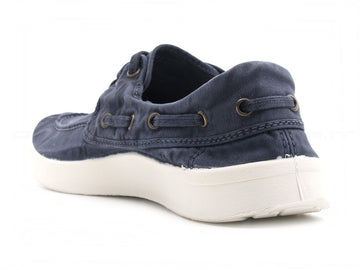 Natural world eco scarpa barca estiva uomo blu