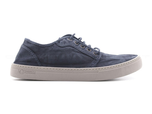 Natural world eco scarpe estive lacci uomo blu