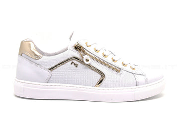 Nero giardini stringate con zip donna bianco