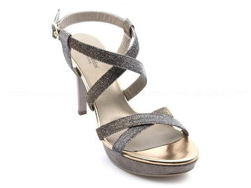 Nero giardini sandali eleganti alti donna bronzo
