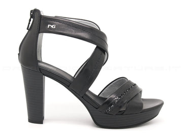 Nero giardini sandali plateau donna nero