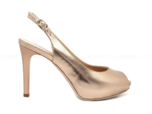 Nero giardini sandali eleganti donna bronzo