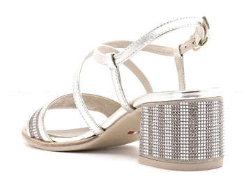 Nero giardini sandali tacco medio donna beige