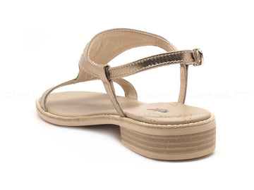 Nero giardini sandali tacco basso donna bronzo