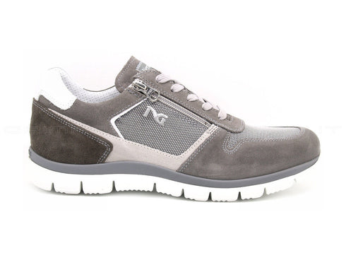 Nerogiardini sneakers uomo con zip uomo grigio