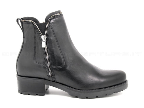 Nero giardini stivaletti con zip donna nero