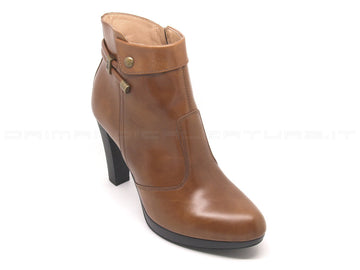Nero giardini tronchetti con zip donna cuoio