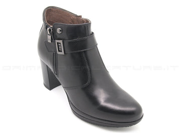 Nero giardini tronchetti con 2 zip donna nero