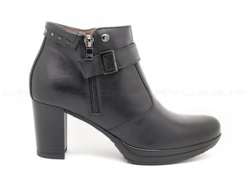 Nero giardini tronchetti con 2 zip donna nero