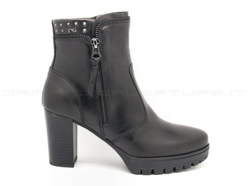 Nero giardini stivaletti con 2 zip donna nero