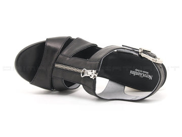 Nero giardini sandali zip donna nero