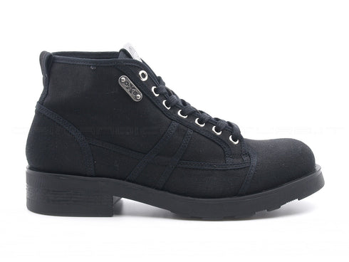 Oxs frank scarponcini estivi in tela cotone nero 60900U-099