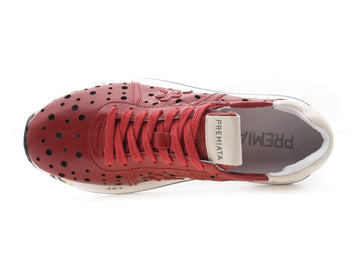 Premiata conny pelle microforata donna rosso
