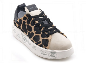 Premiata belle sneakers animalier donna nero