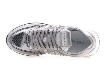 Premiata layla sneakers stampa pitone donna argento