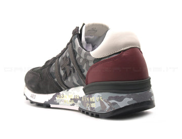 Premiata uomo sneakers lander mimetica uomo grigio