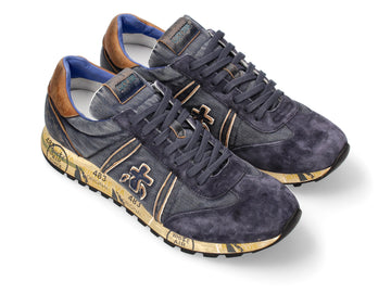Premiata Lucy denim suede men's sneakers