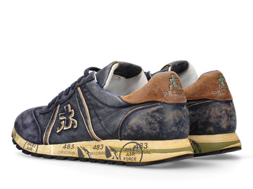 Premiata Lucy denim suede men's sneakers