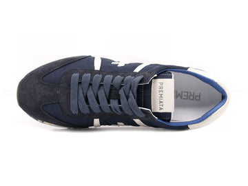 Premiata uomo lucy camoscio tessuto uomo blu