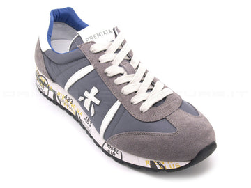 Premiata uomo lucy camoscio tessuto uomo grigio
